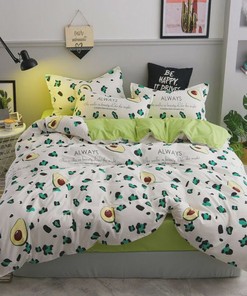 Fruits Avocado Bedding Set Duvet Quilt Co Sheet Pillow Case Quilt Bedding Set for Girls