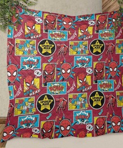 Full Face Spider-Man Marvel Character Quilt Bedding Set for Kids