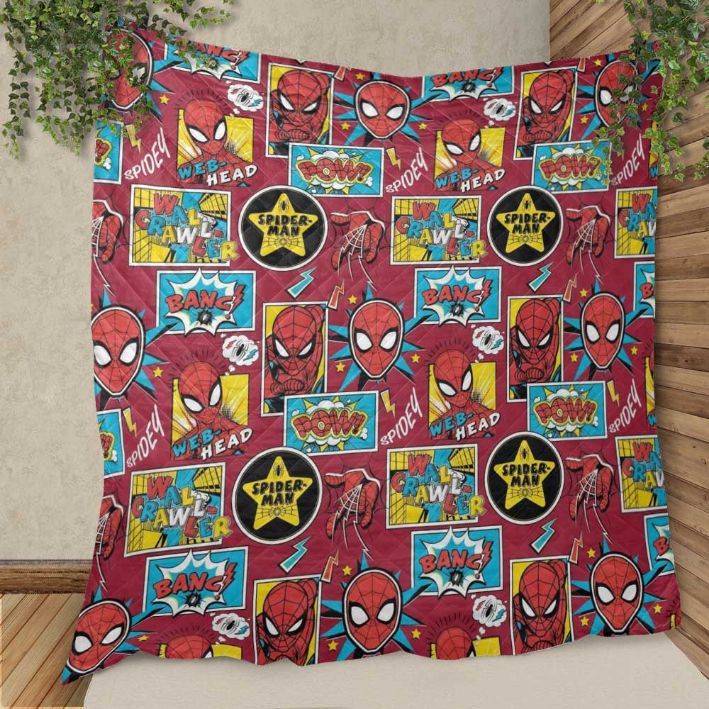 Full Face Spider-Man Marvel Character Quilt Bedding Set for Kids