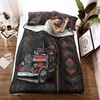 Full Size Quilt Bed Set with Carbon Pattern for a Cozy Bedding Option