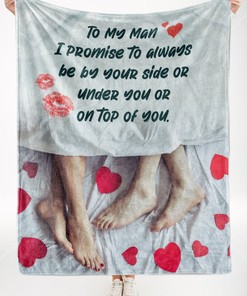 Full Size To My Man I Promise To Always Be By Your Side Quilt Bedding Set for Couples