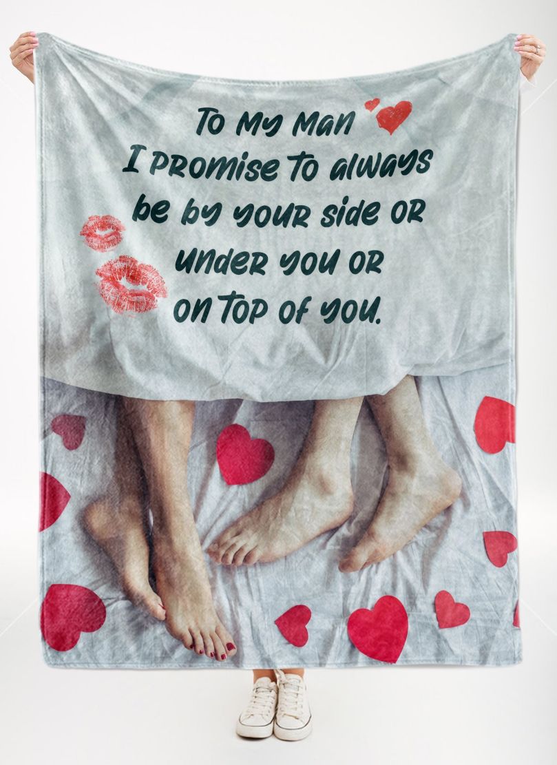 Full Size To My Man I Promise To Always Be By Your Side Quilt Bedding Set for Couples