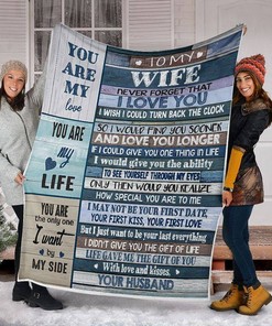 Full Size To My Wife You Are My Love Quilt Bedding Set For Valentine's Day