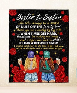 Fun Loving Sister To Sister Fleece Blanket Quilt Bedding Set for Sisters