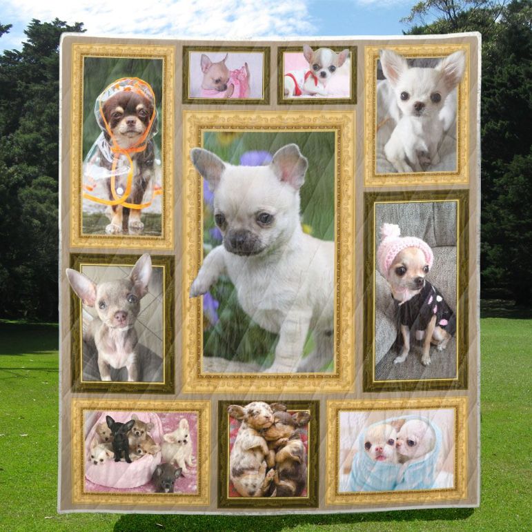 Funny Chihuahua Dog Quilt Blanket for Dog Lovers