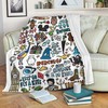Funny Disney Doodle Fleece Blanket - A Playful and Colorful Addition to Your Home Decor