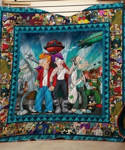 Futurama All Characters Quilt Bedding Set with Cartoon Style