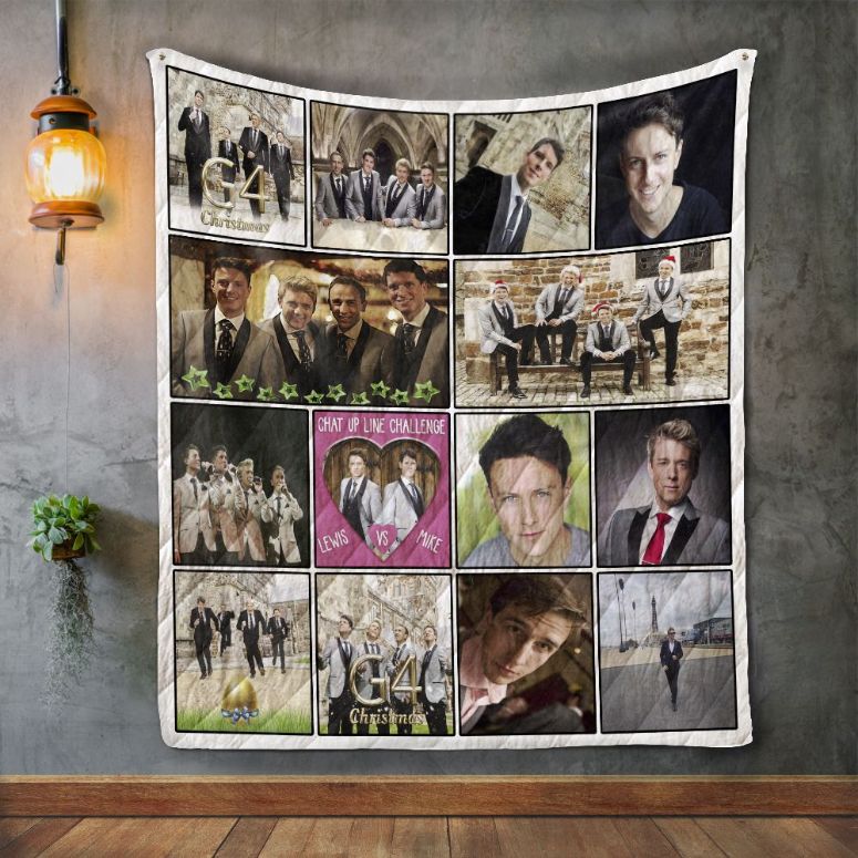 G4 Band Album Christmas Retro Quilt Bedding Set for Christmas Music Fans