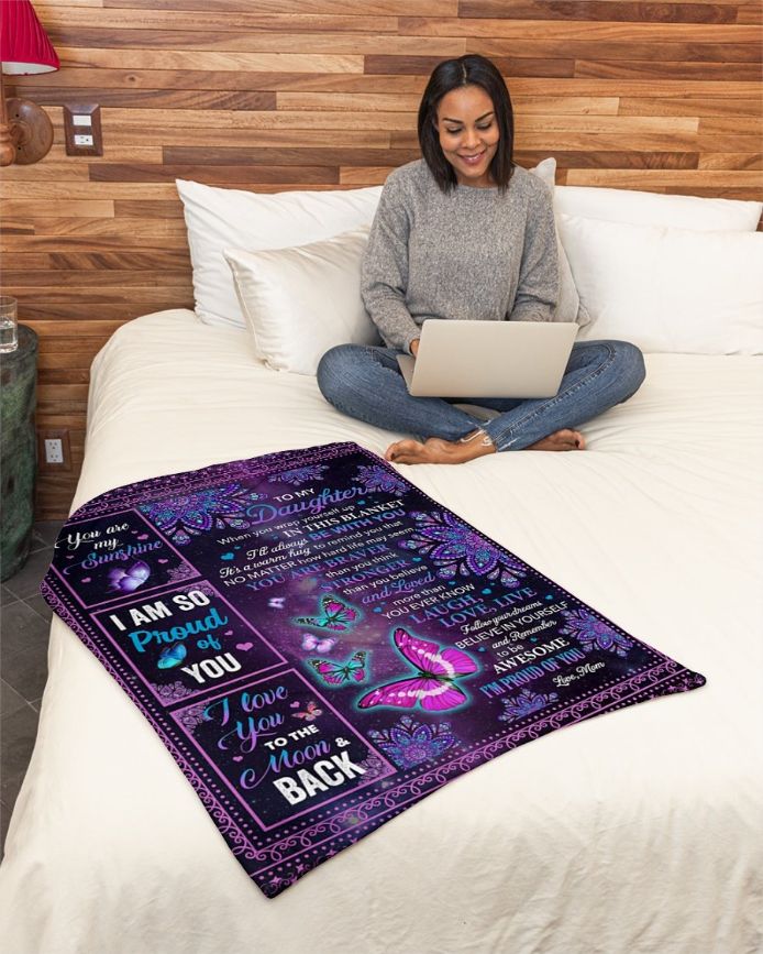 Galaxy Fleece Blanket Quilt, Love And Warmth From A Mom