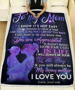 Galaxy Night Quilt Bedding Set for Mom - A Cozy Gift from Son to Mom