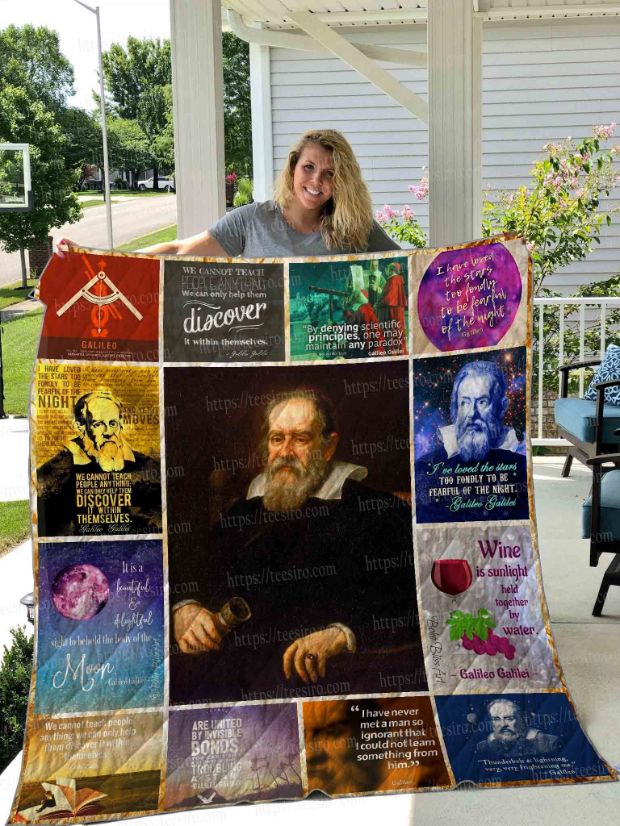 Galileo Galilei Vintage Collection Quilt Blanket for Science Fans