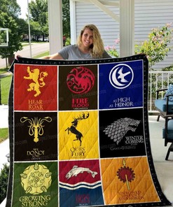 Game Of Thrones 3D Quilt Bedding Set DUP with Characters Design