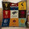 Game Of Thrones Vintage Graphic Quilt Bedding Set with Antique Touch