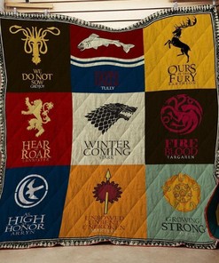 Game Of Thrones Vintage Graphic Quilt Bedding Set with Antique Touch