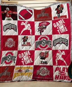 Game Time NCAA Ohio State Buckeyes Combine Quilt Blanket for Fans