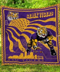 Geaux Tigers NCAA LSU Tigers Collected Quilt Bedding Set for Tigers Fans