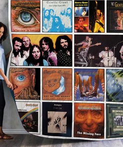 Gentle Giant Band Live Albums Vintage Quilt Blanket, Must-Have for Progressive Rock Enthusiasts