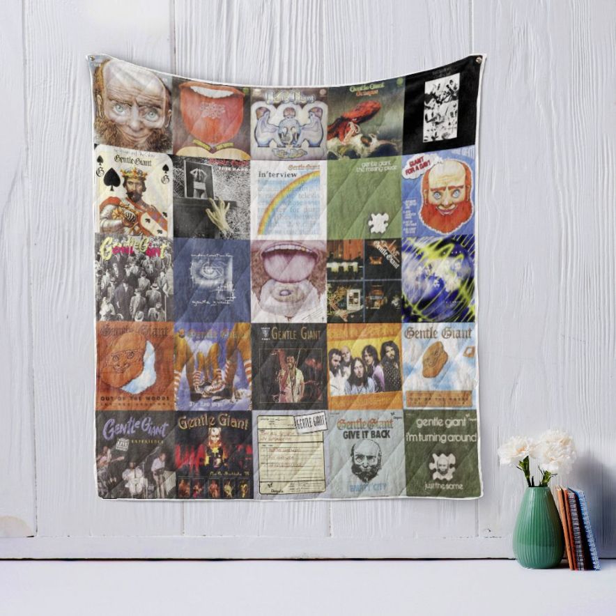 Gentle Giant Band Vintage Quilt Blanket for Fans of Progressive Rock