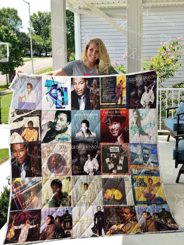 George Benson Vintage Quilt Bedding Set for Jazz and Music Lovers