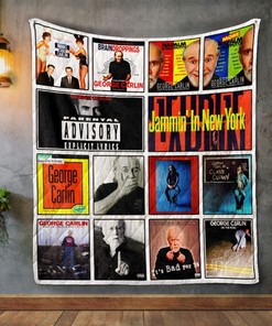 George Carlin It's Bad For Ya Album Quilt Blanket for Comedy Fans