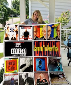 George Carlin Jammin' In New York Quilt Bedding Set with Quilt Blanket, Great Gifts for Comedy Lovers
