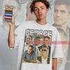 George Clooney Sweater and Vintage Tee - Homage Fan Tees with Vintage Shirt for Fans of the American Actor