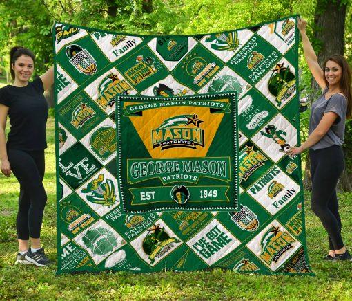 George Mason Patriots Quilt Bedding Set EST. 1949 for Sports Fans