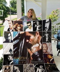 George Michael 01081 Quilt Blanket - Celebrate the music of George Michael with this stylish quilt blanket.
