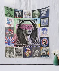 George Washington Inspirational Quotes Quilt Bedding Set, Perfect for History Buffs