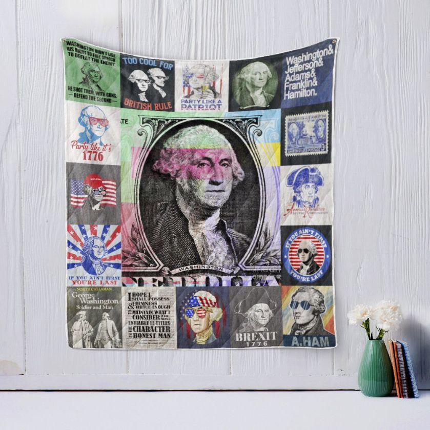 George Washington Inspirational Quotes Quilt Bedding Set, Perfect for History Buffs