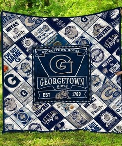 Georgetown Hoyas Collection Collected NCAA Quilt Blanket - The Perfect Quilted Bedding for Hoyas Fans