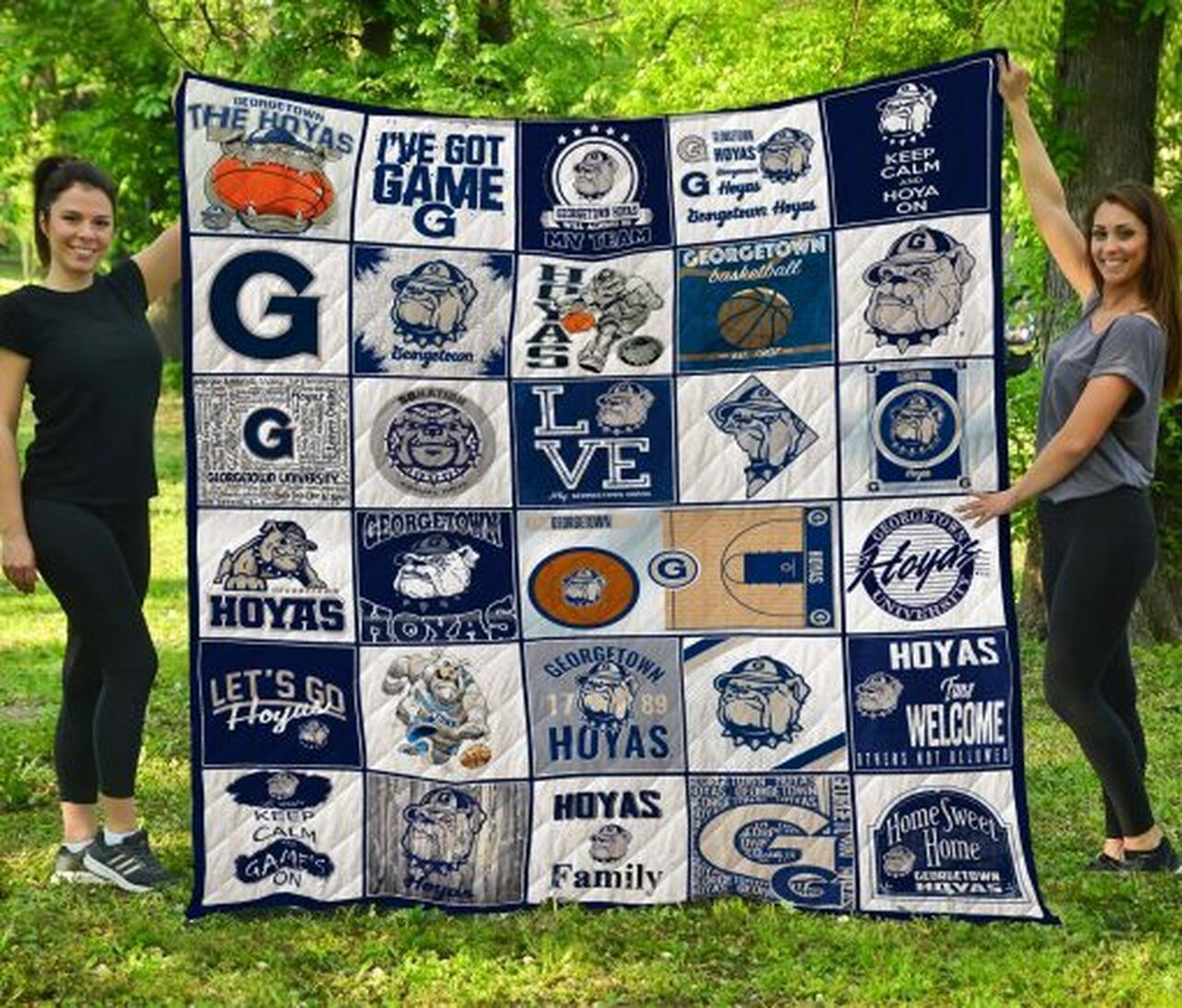 Georgetown Hoyas NCAA Quilt Blanket - The Perfect Bedding for Hoyas Fans