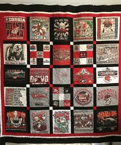 Georgia Bulldogs Ncaa Quilt Bedding Set for Full Size Beds