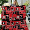 Georgia Bulldogs Ncaa Quilt Bedding Set in Vintage Style