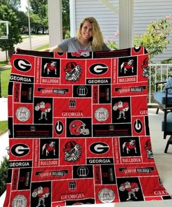 Georgia Bulldogs Ncaa Quilt Bedding Set in Vintage Style