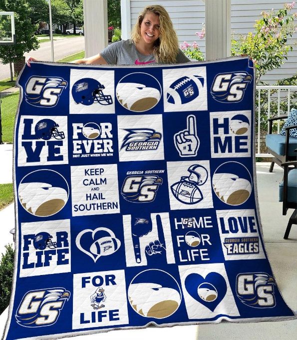 Georgia Southern Eagles Collection Quilt Bedding Set for Sports Fans