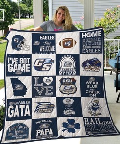 Georgia Southern Eagles Fan Quilt Bedding Set - Perfect Gift for Any Eagles Fan