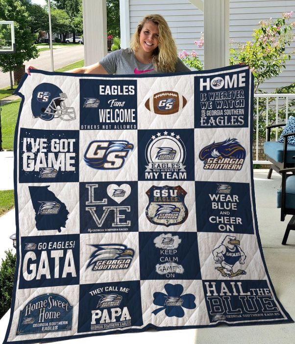 Georgia Southern Eagles Fan Quilt Bedding Set - Perfect Gift for Any Eagles Fan