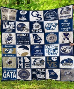 Georgia Southern Eagles Quilt Blanket with Unique Design and Comfortable Material