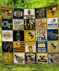 Georgia Tech Yellow Jackets NCAA Quilt Bedding Set with Sporty Look