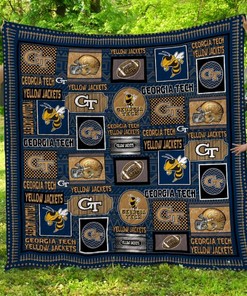 Georgia Tech Yellow Jackets Quilt Bedding Set LC4 with Sporty Look