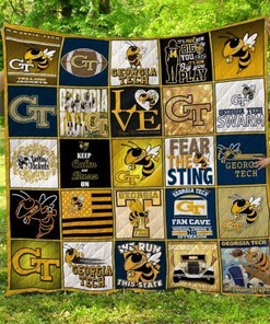 Georgia Tech Yellow Jackets Quilt Bedding Set LC6 with Stylish Look