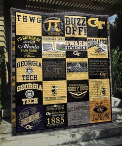 Georgia Tech Yellow Jackets Quilt Bedding Set with Sporty Look