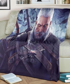Geralt Fleece Blanket - The Witcher Gift for Fans