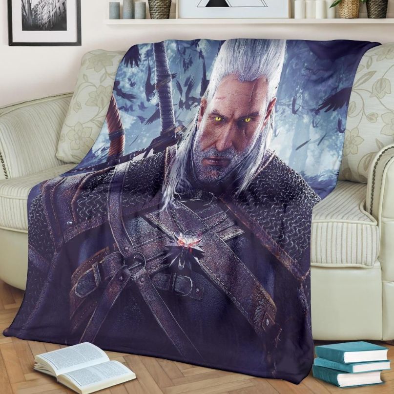 Geralt Fleece Blanket - The Witcher Gift for Fans