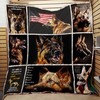 German Shepherd Customized Quilt Blanket for Home Security with Keywords