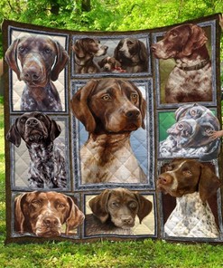 German Shorthaired Pointer Picture Collection Quilt Bedding Set