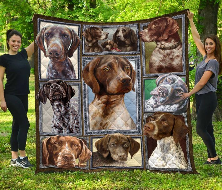 German Shorthaired Pointer Picture Collection Quilt Bedding Set