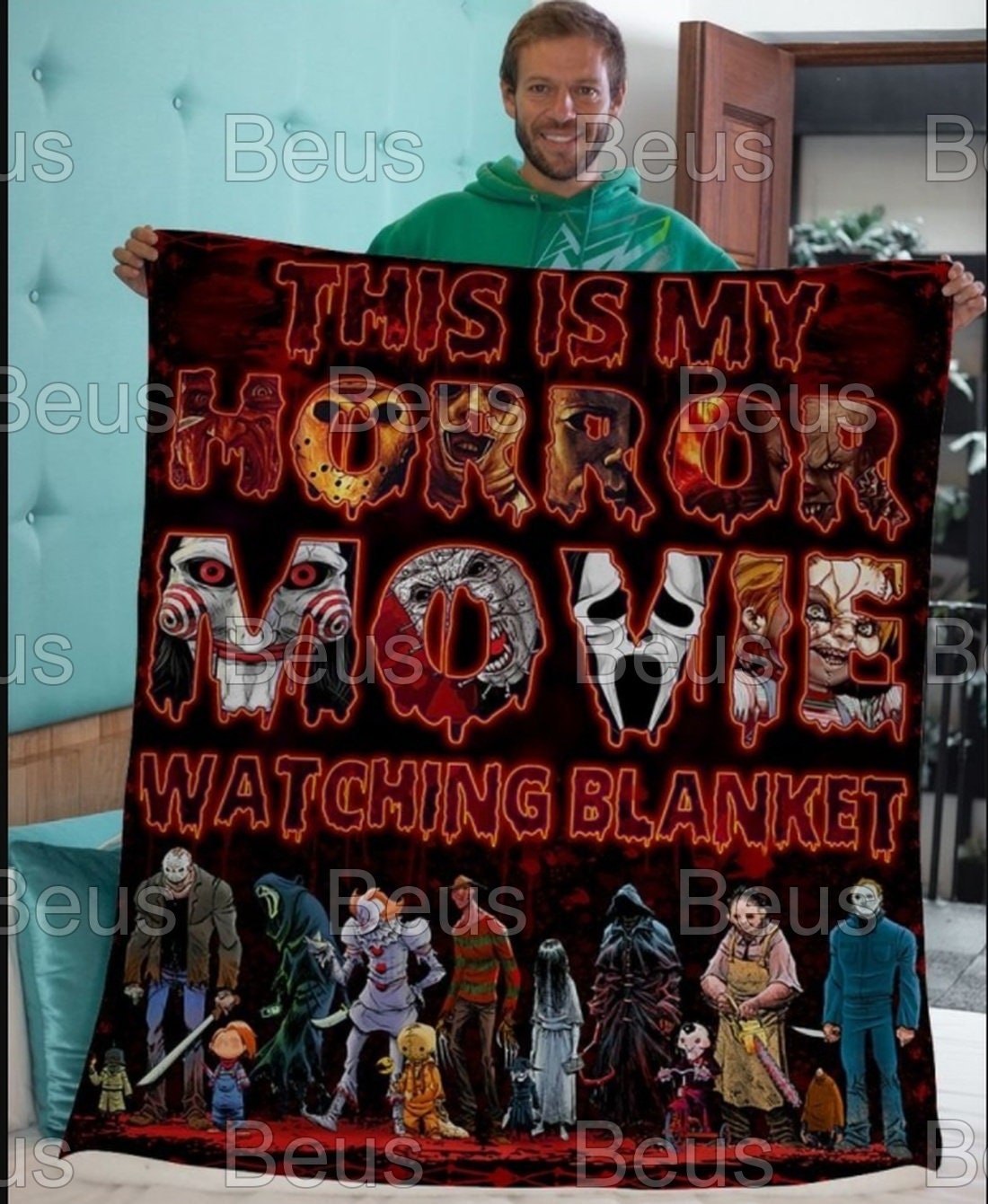 Get In The Halloween Spirit With Your This Is My Horror Movie Watching Blanket Horror Movie Halloween Characters