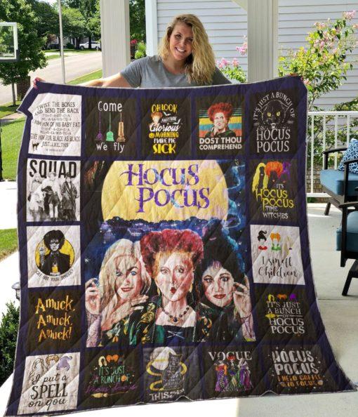 Get Into The Halloween Spirit With This Hocus Pocus Halloween Quotes Quilt Blanket